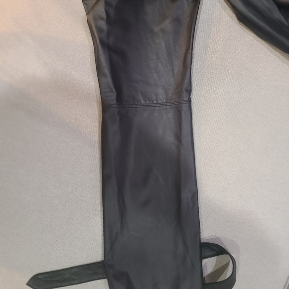 ALICE + OLIVIA 🏷️NWT 'Ivette' Lambskin Leather High Waist Pants Ankle Ties Sz10 - Picture 7 of 16